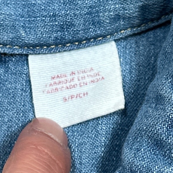 NWT Levi's Barstow Western Standard Pearl Snap Button Blue L/S Shirt Mens Small - Picture 10 of 13